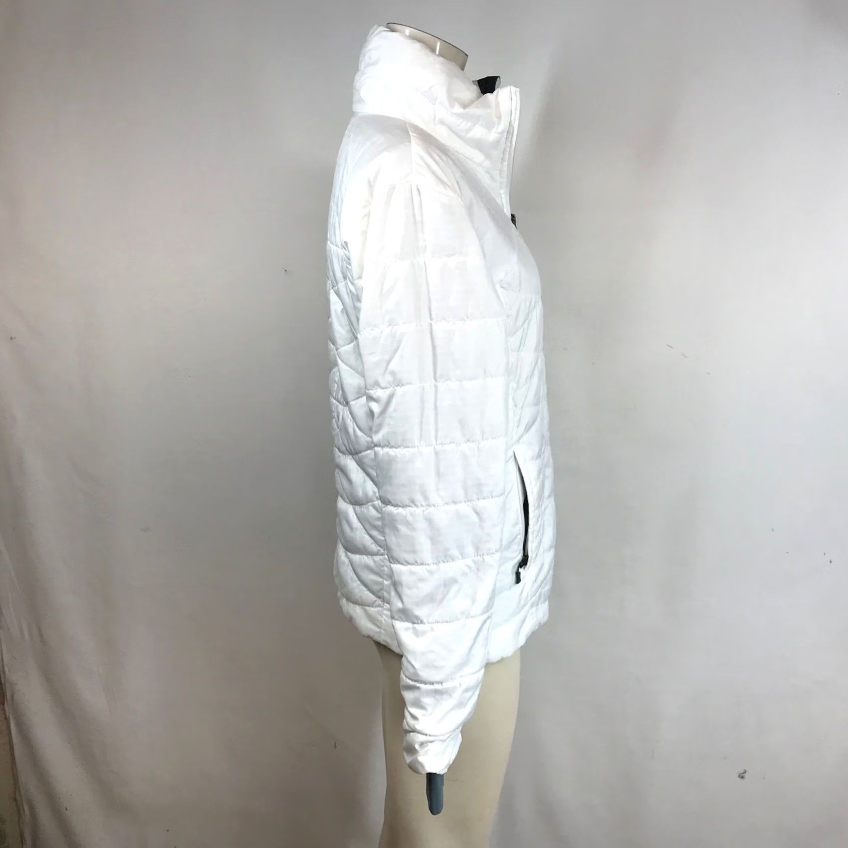 Vintage Columbia Puffer Jacket Womens Medium White Omni-Heat Quilted Full Zip Thermal Jacket Size M / US 6-8 / IT 42-44 - 4 Thumbnail
