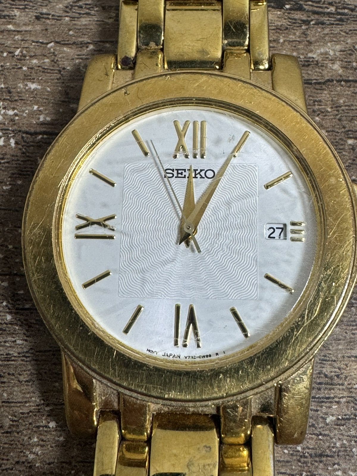 Seiko Seiko Watch V732-0220 R1 Men's Quartz Gold White Dial Works Size ONE SIZE - 2 Thumbnail