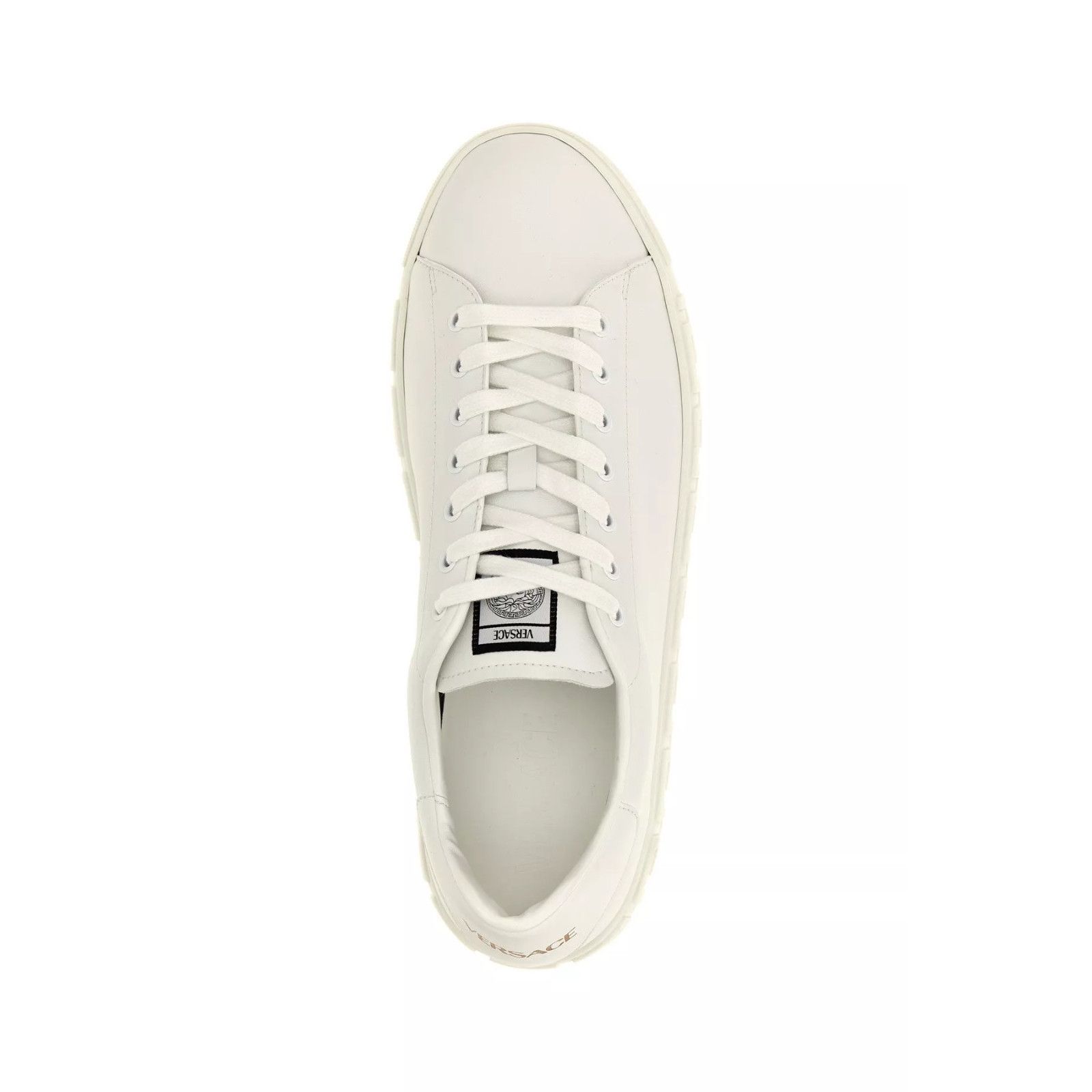 Versace VERSACE Greca White Leather Sneakers New & Authentic (Men's Size US 12 / EU 45 - 4 Thumbnail