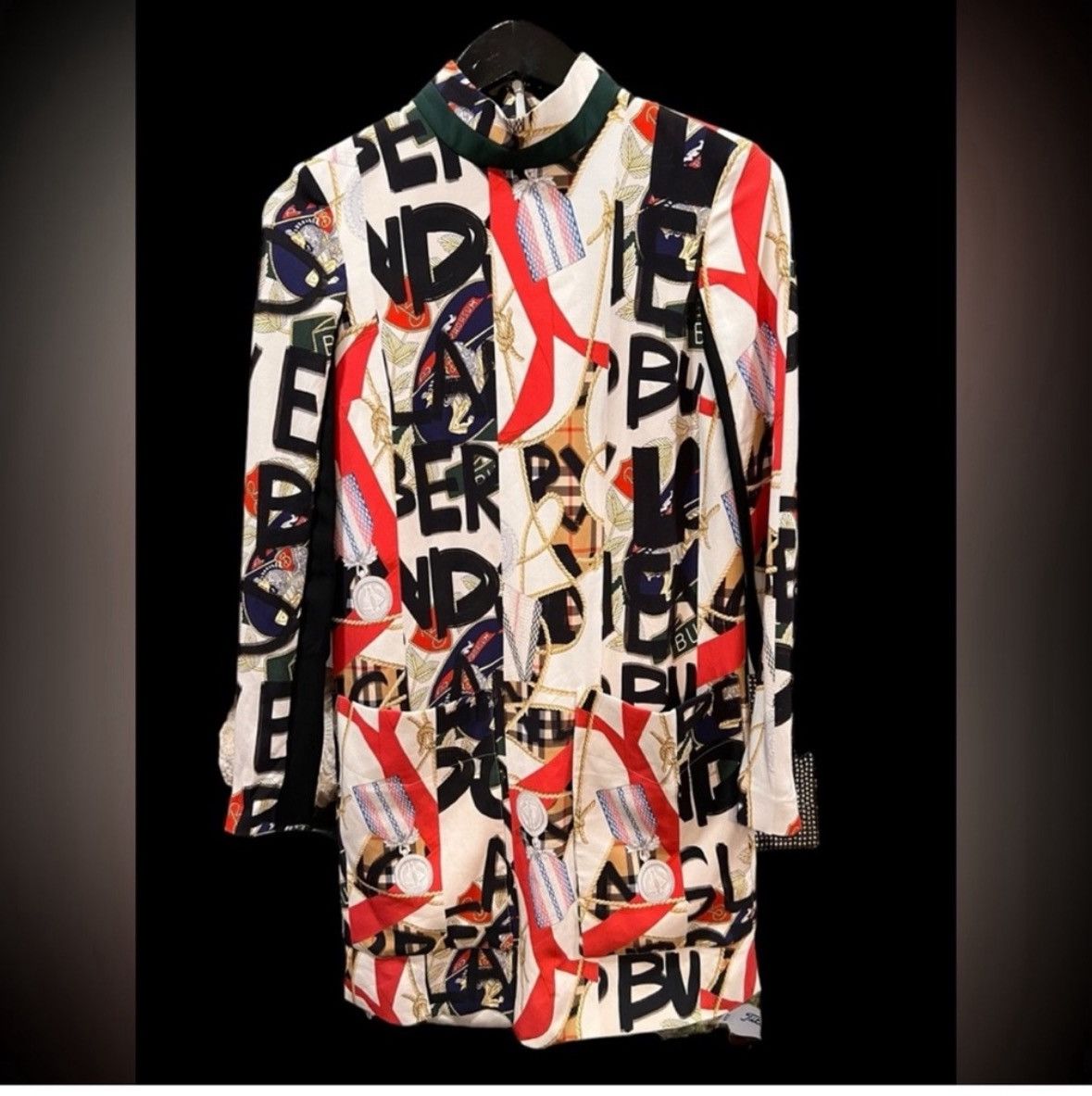 Burberry Burberry London Zoya Graffiti Print Mini Dress Silk Wool Size XS / US 0-2 / IT 36-38 - 10 Thumbnail