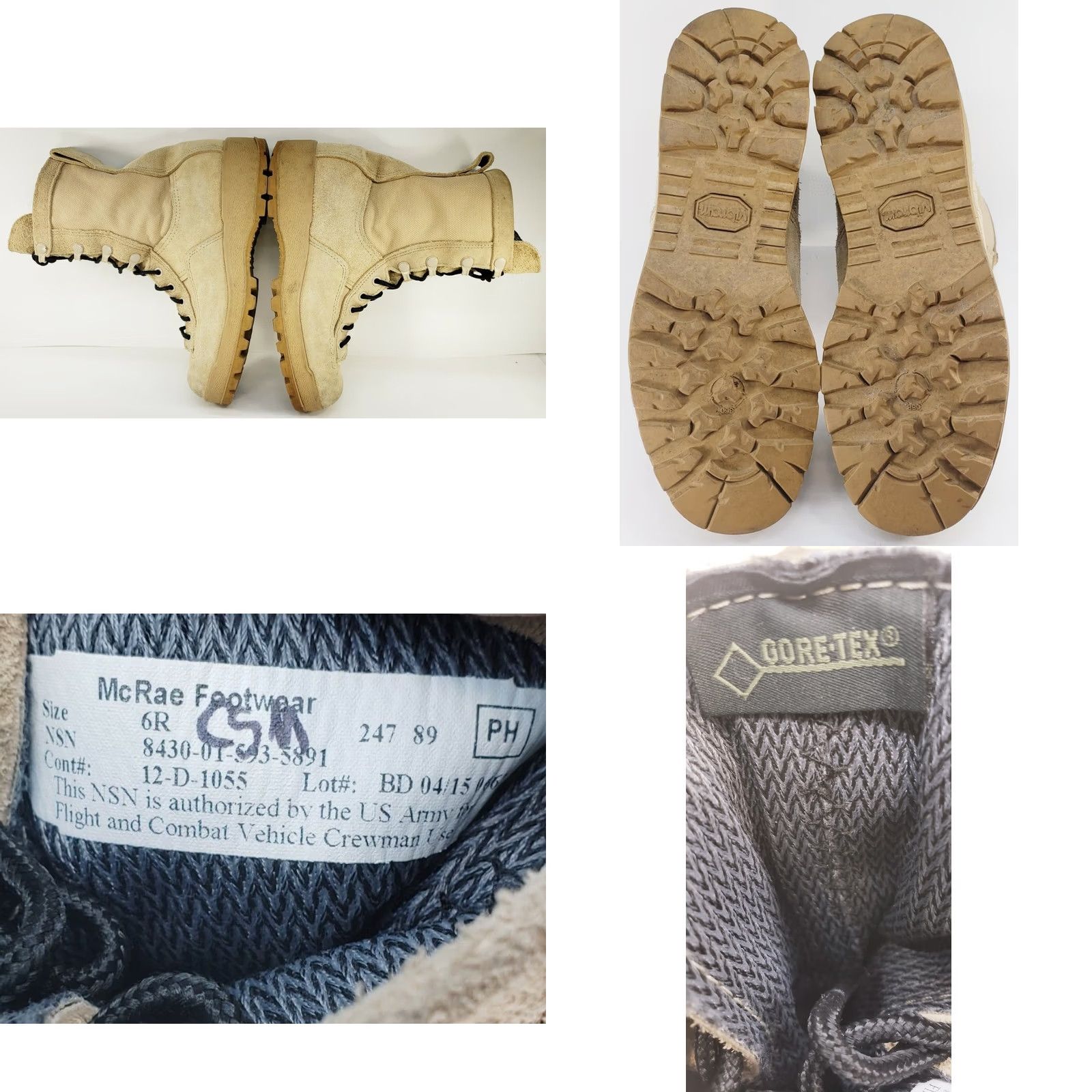 Vintage McRae Military Issue Flight and Combat Boot Gortex Size 6R Coyote Size US 6 / EU 39 - 8 Thumbnail