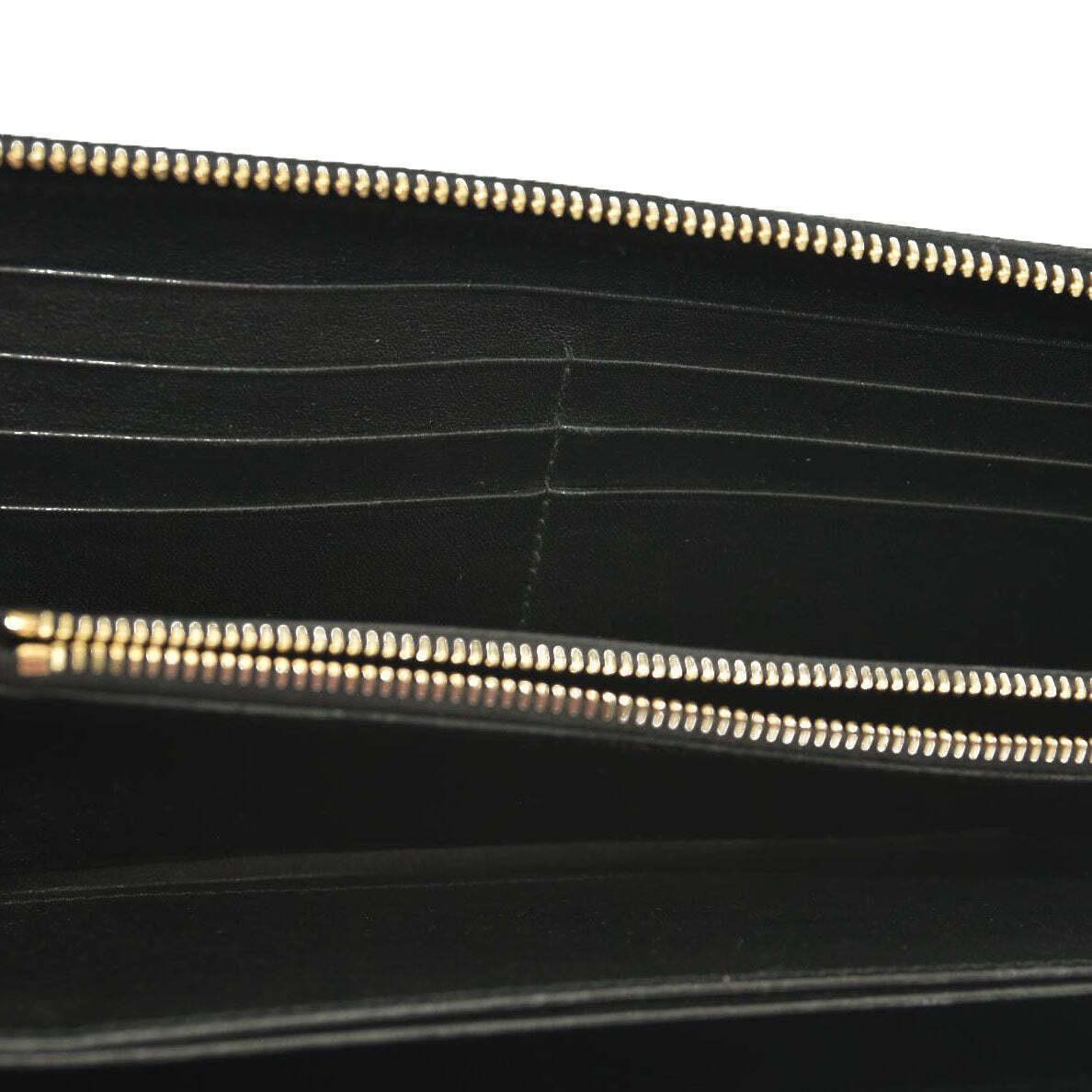 Prada Prada Saffiano Metal Zip Around Wallet Black Size ONE SIZE - 12 Thumbnail
