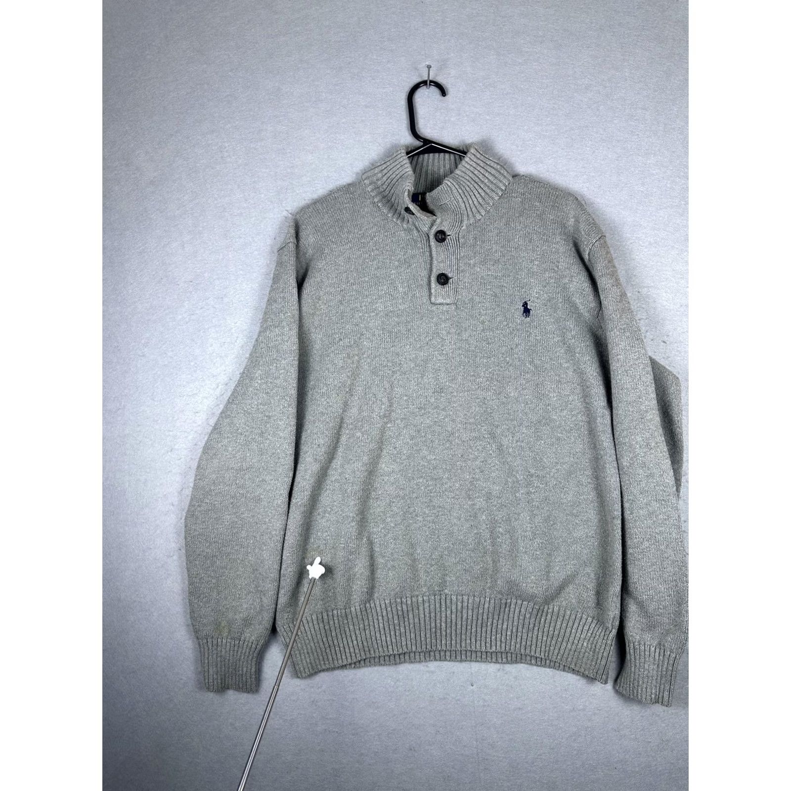 Polo Ralph Lauren Polo Ralph Lauren Sweater Mens XL Gray Mock Neck Pullover Wool Blend Casual Size US XL / EU 56 / 4 - 3 Thumbnail