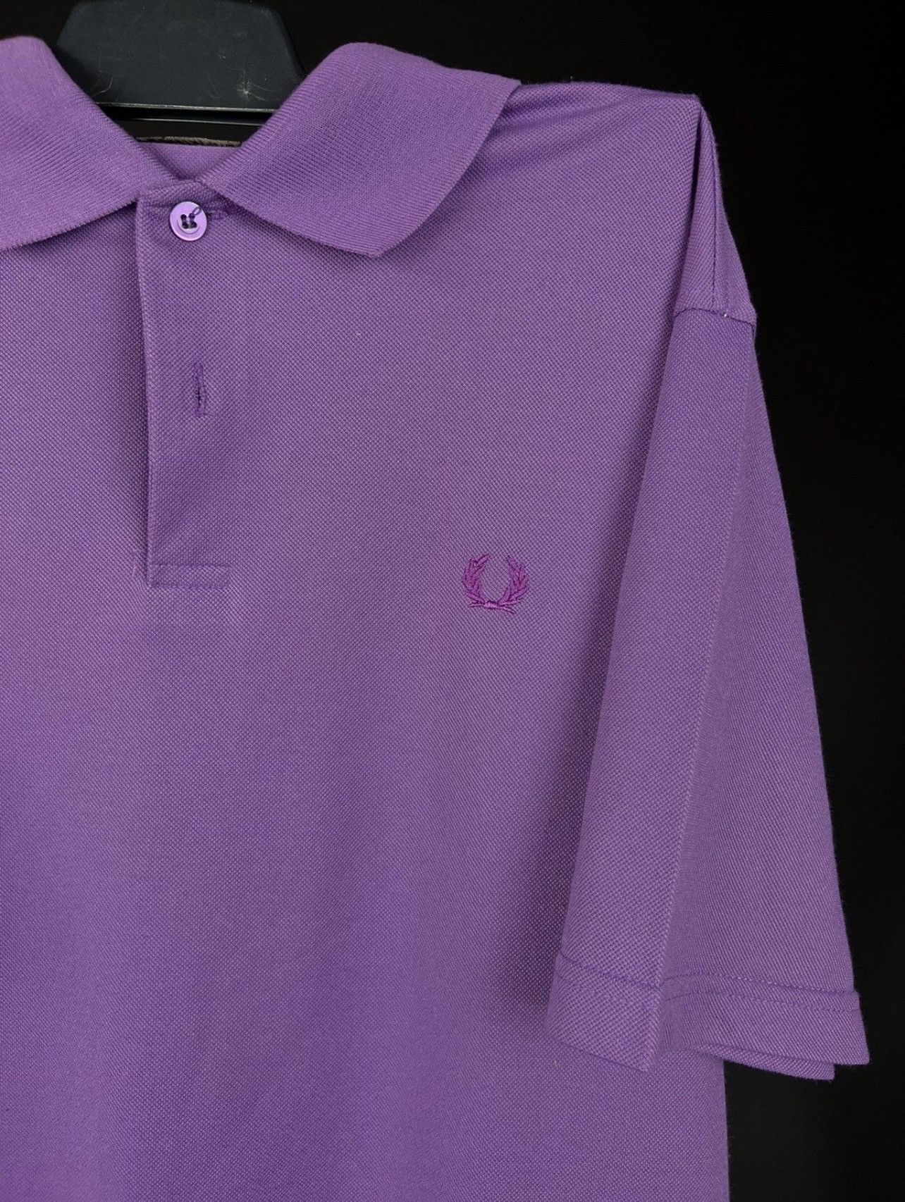 Fred Perry × Vintage Fred Perry Purple Combed Cotton VTG Polo Shirt Size US L / EU 52-54 / 3 - 2 Thumbnail