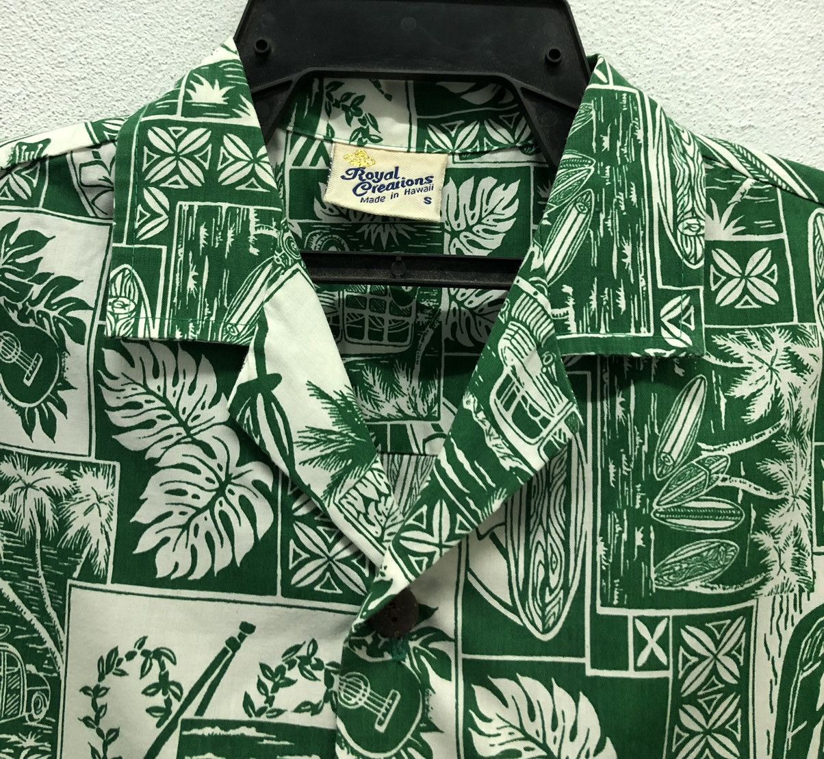 Other Vintage Royal Creations Hawaiian Shirt Green/White Tropical Size US S / EU 44-46 / 1 - 3 Thumbnail