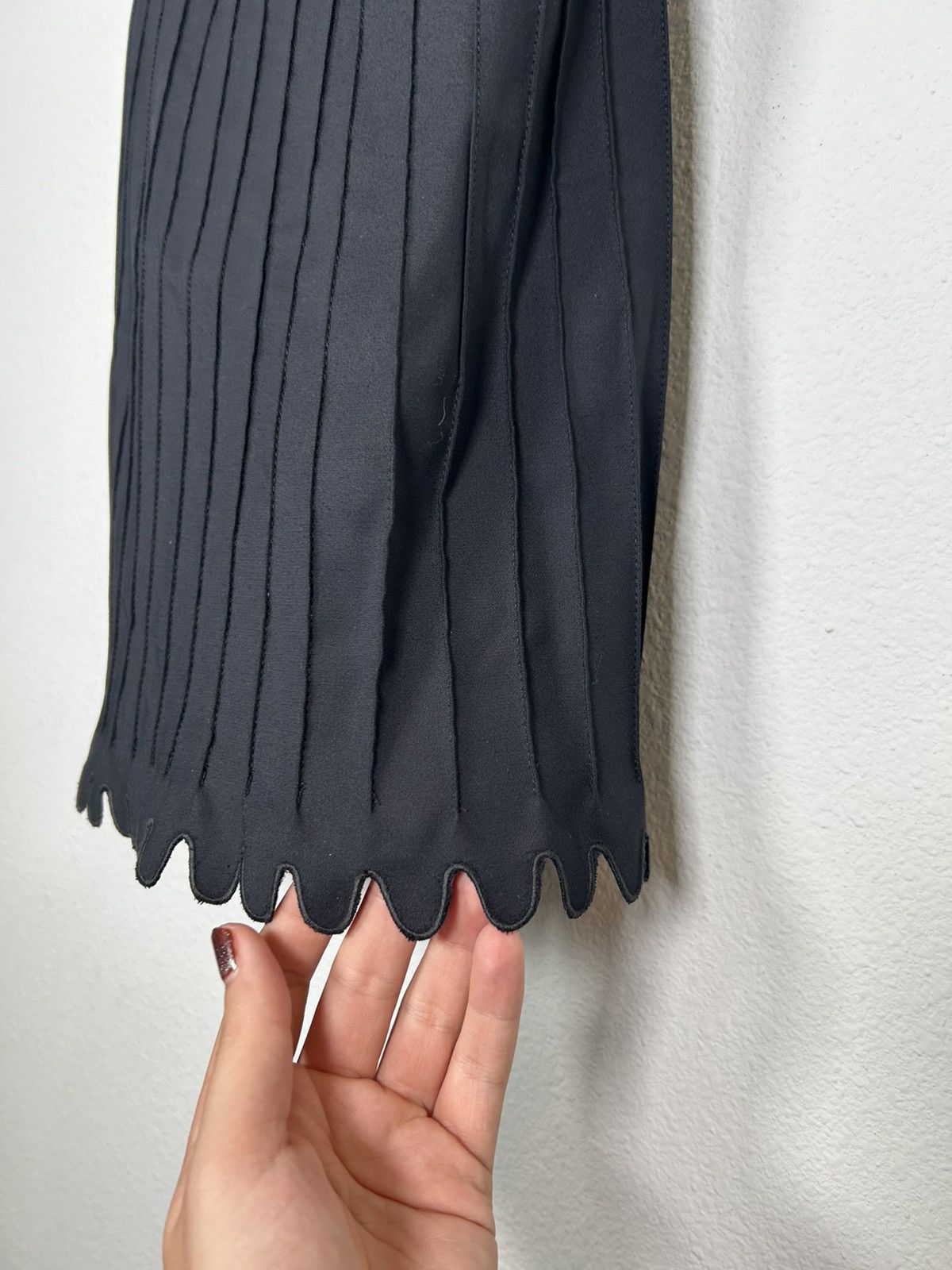 Coperni Scalloped Fold Over Mini Dress Size S / US 4 / IT 40 - 2 Thumbnail