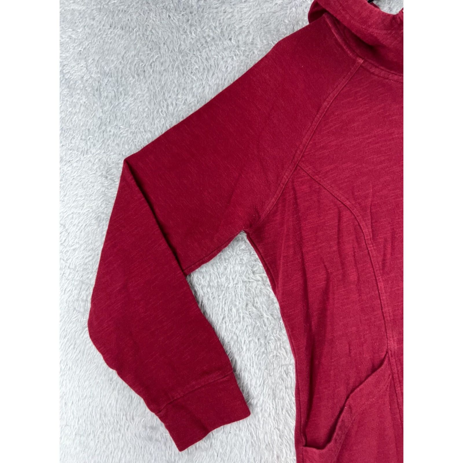 The North Face The North Face Hoodie Womens L Red Pullover Lightweight Crew Neck 1/2 Zip Logo Activewear - Regular Fit Size L / US 10 / IT 46 - 3 Thumbnail
