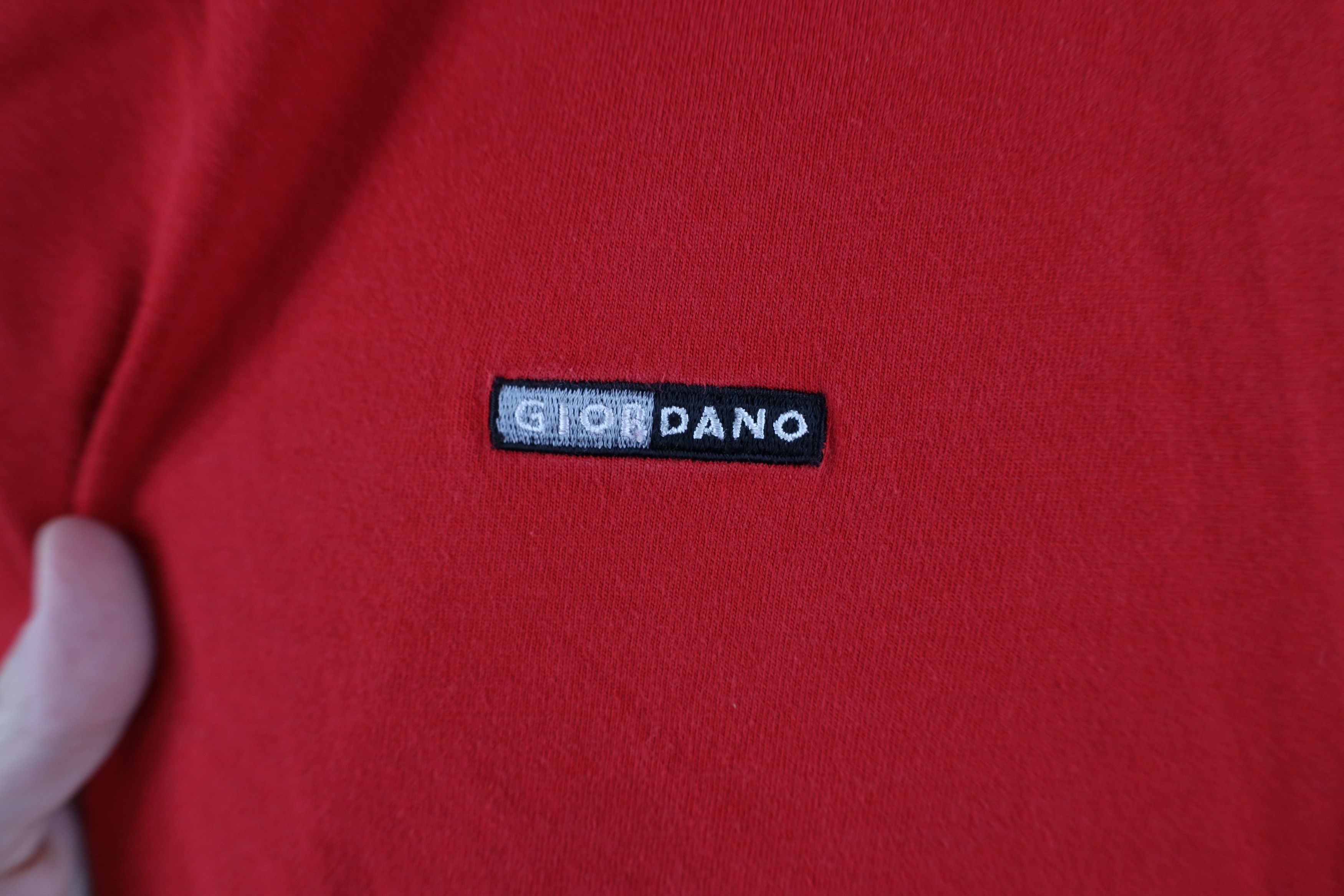 Vintage Vintage 90s Streetwear Giordano Short Sleeve T-Shirt Red Size US S / EU 44-46 / 1 - 4 Thumbnail