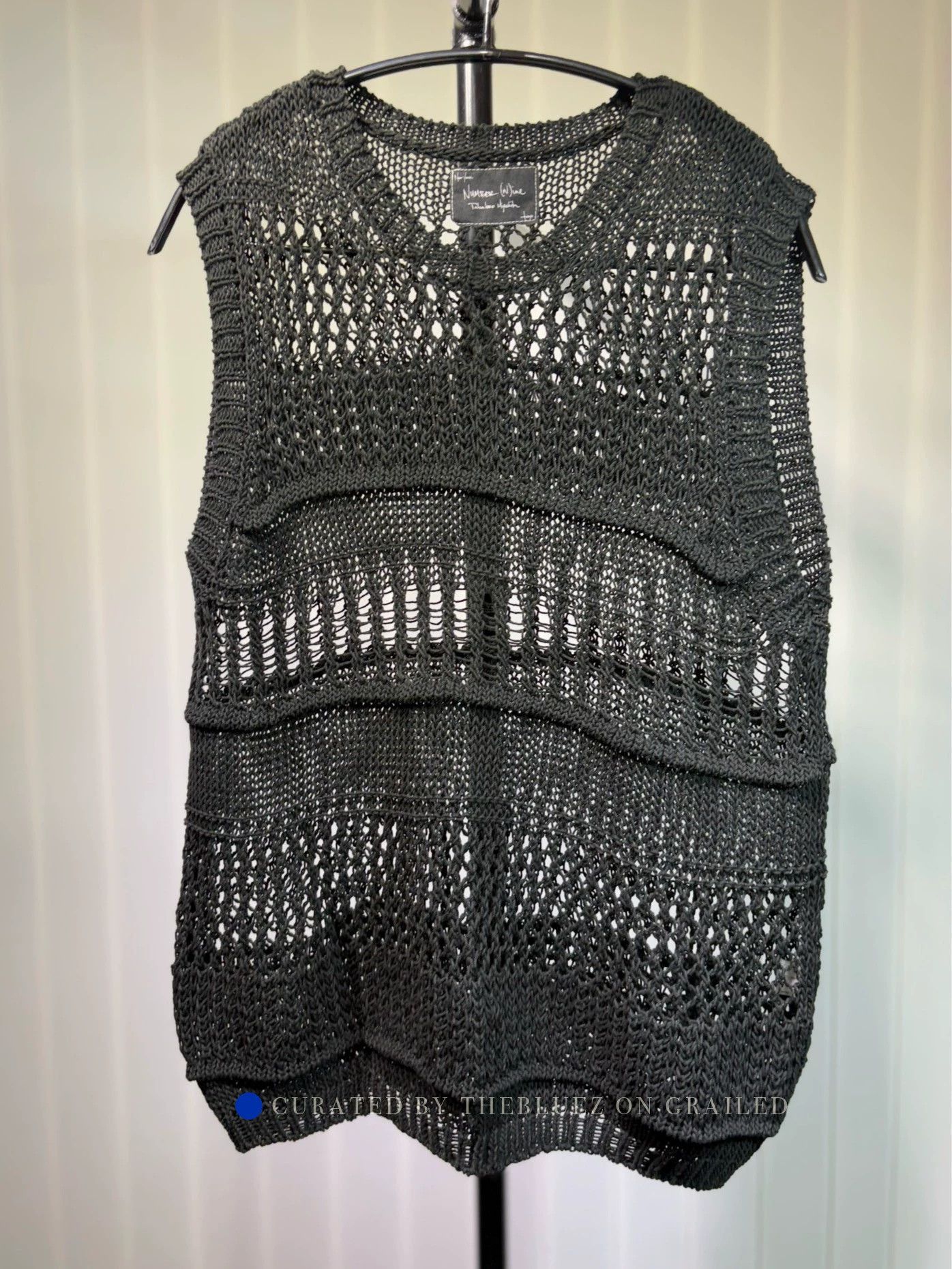 Numbers Vintage Openwork Lace Vest in Black Size US L / EU 52-54 / 3 - 1 Thumbnail