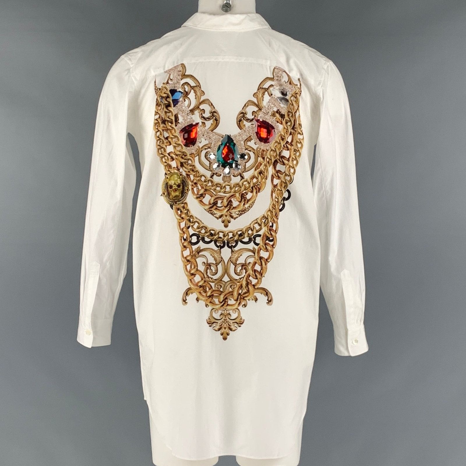 Comme des Garcons Homme Plus PLUS Size S White Gold Embellishment Long Sleeve Shirt Size US S / EU 44-46 / 1 - 4 Thumbnail