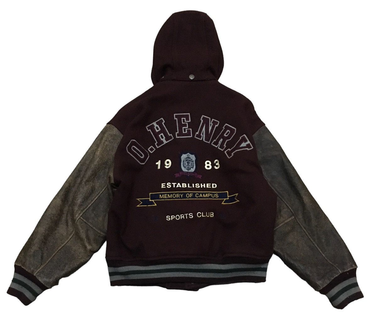 Vintage Rare Design Vintage O.Henry Leather Varsity Jacket 1983s Size US M / EU 48-50 / 2 - 2 Thumbnail