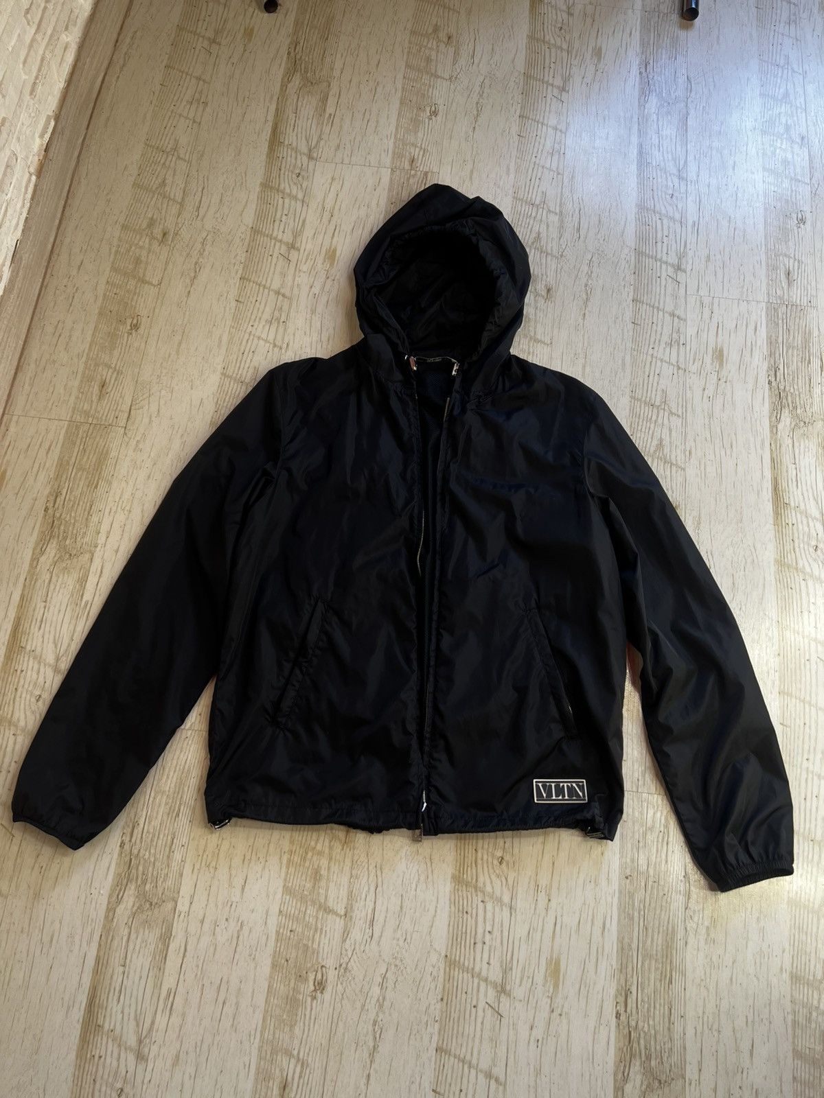Valentino Valentino Black Nylon Windbreaker Jacket Size US S / EU 44-46 / 1 - 5 Thumbnail