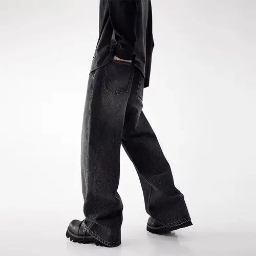 VIBE Vintage Washed Black Micro Flare Straight Jeans Size US 29 - 4 Thumbnail