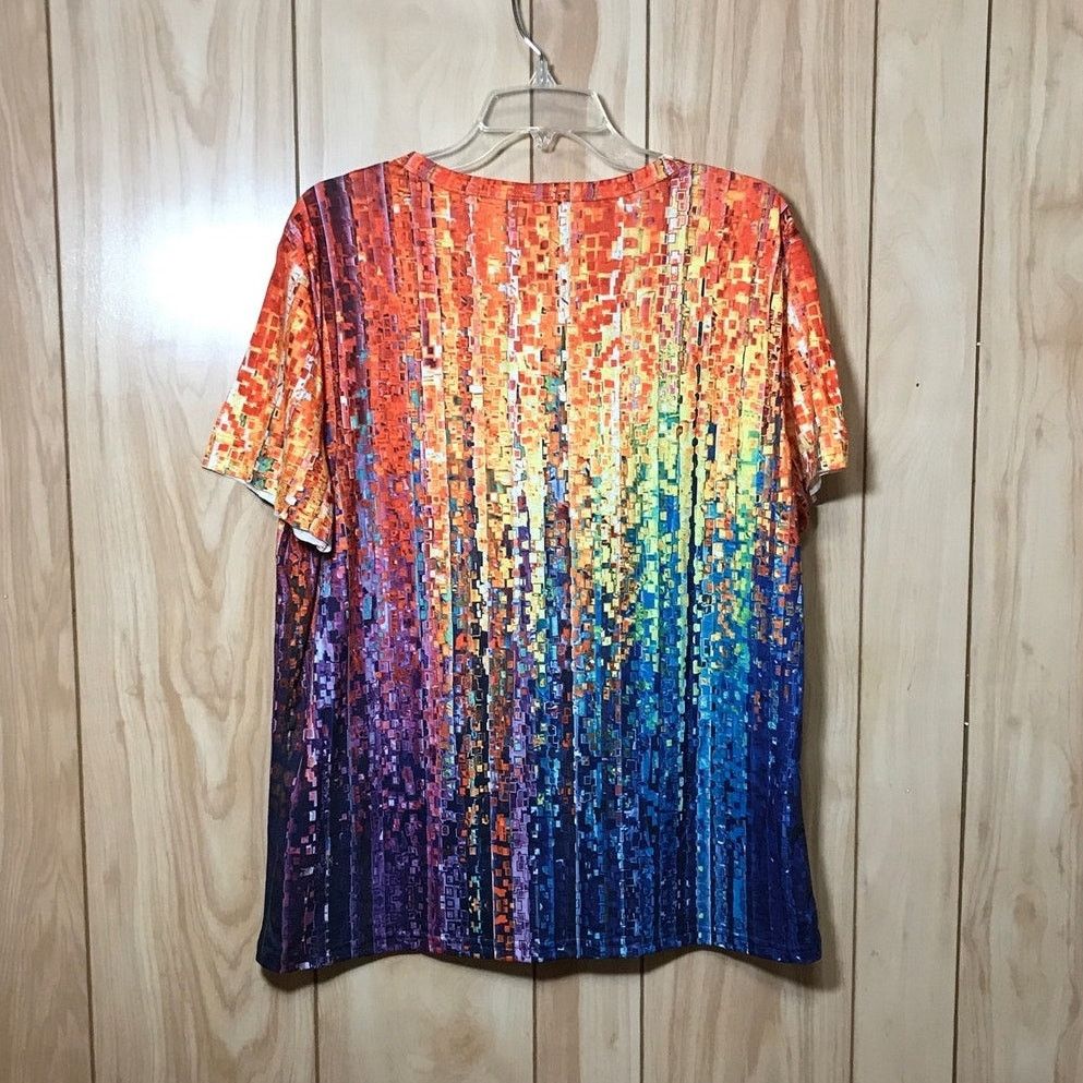 Other NWT Heart Abstract V Neck Short Sleeve Top XL Size XL / US 12-14 / IT 48-50 - 2 Thumbnail