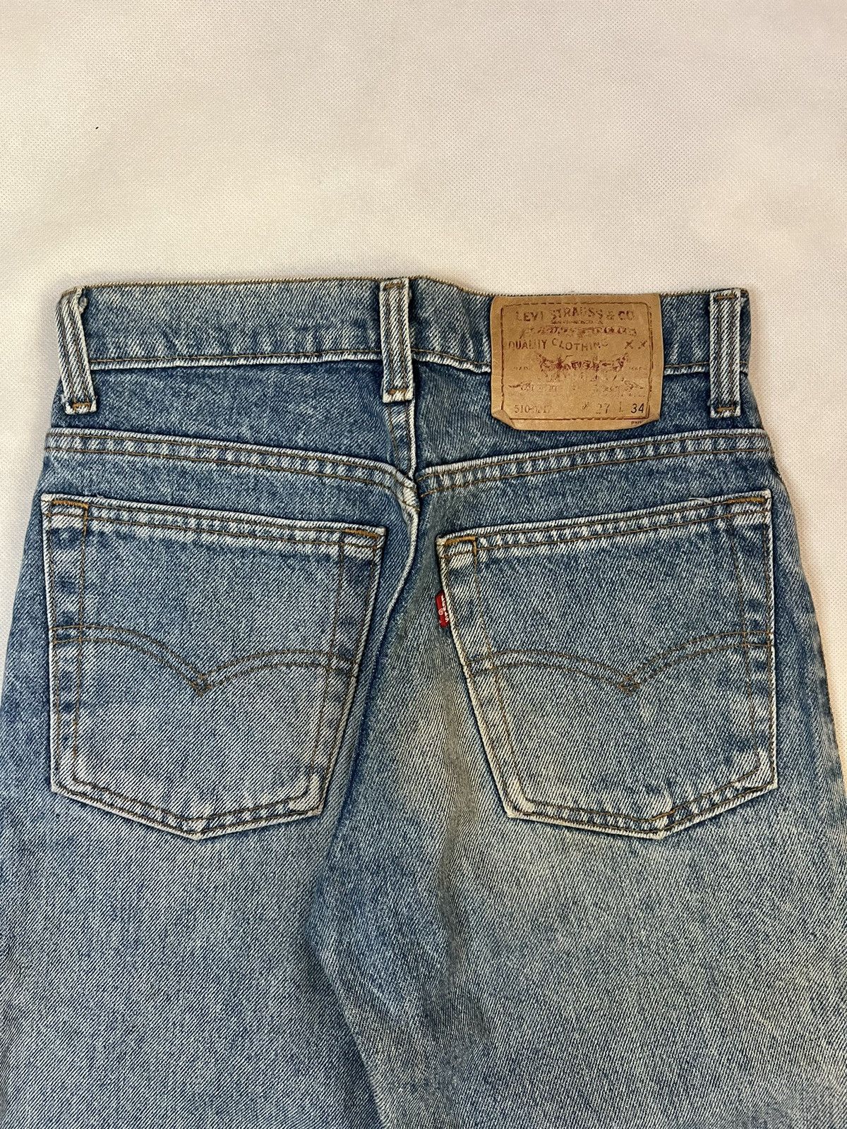 Levi's Vintage Clothing Vtg 90's Levis 510 Blue Wash Denim Size US 26 / EU 42 - 11 Thumbnail