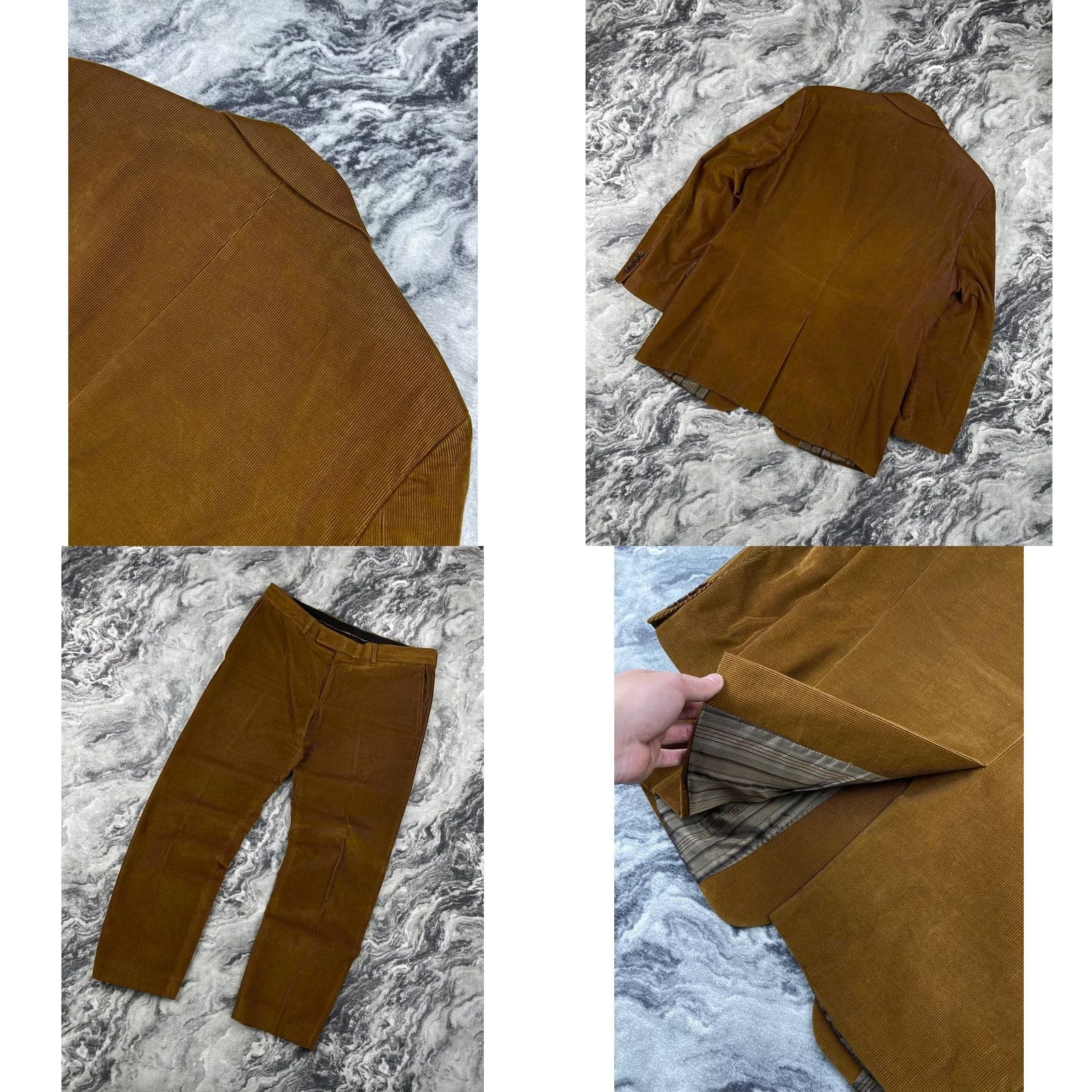 Hugo Boss VINTAGE HUGO BOSS Brown Blazer Pants 2 Piece Suit Men Size L Size 42R - 8 Thumbnail
