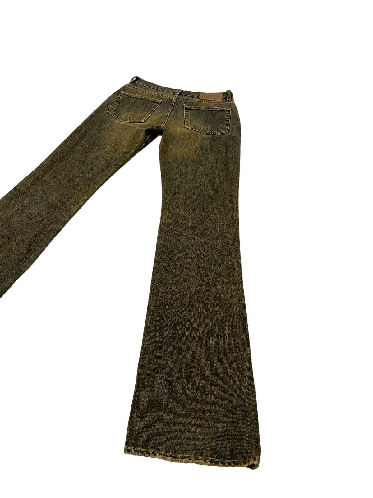 Calvin Klein Flare Jeans Vtg Calvin Klein Distress Mud Wash Waxed 7🟦3 Size US 28 / EU 44 - 14 Thumbnail