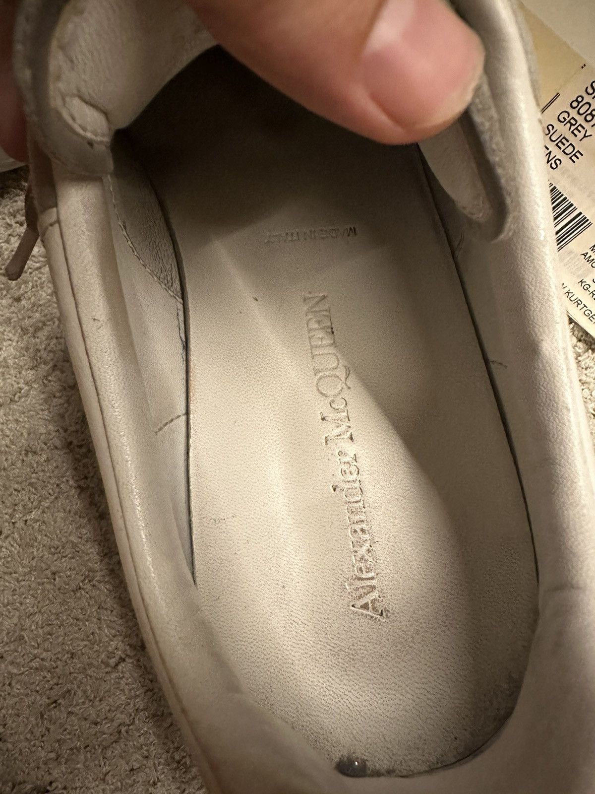 Alexander McQueen × Designer Alexander Mcqueen Grey Suede SNKR Size US 7 / EU 40 - 2 Thumbnail