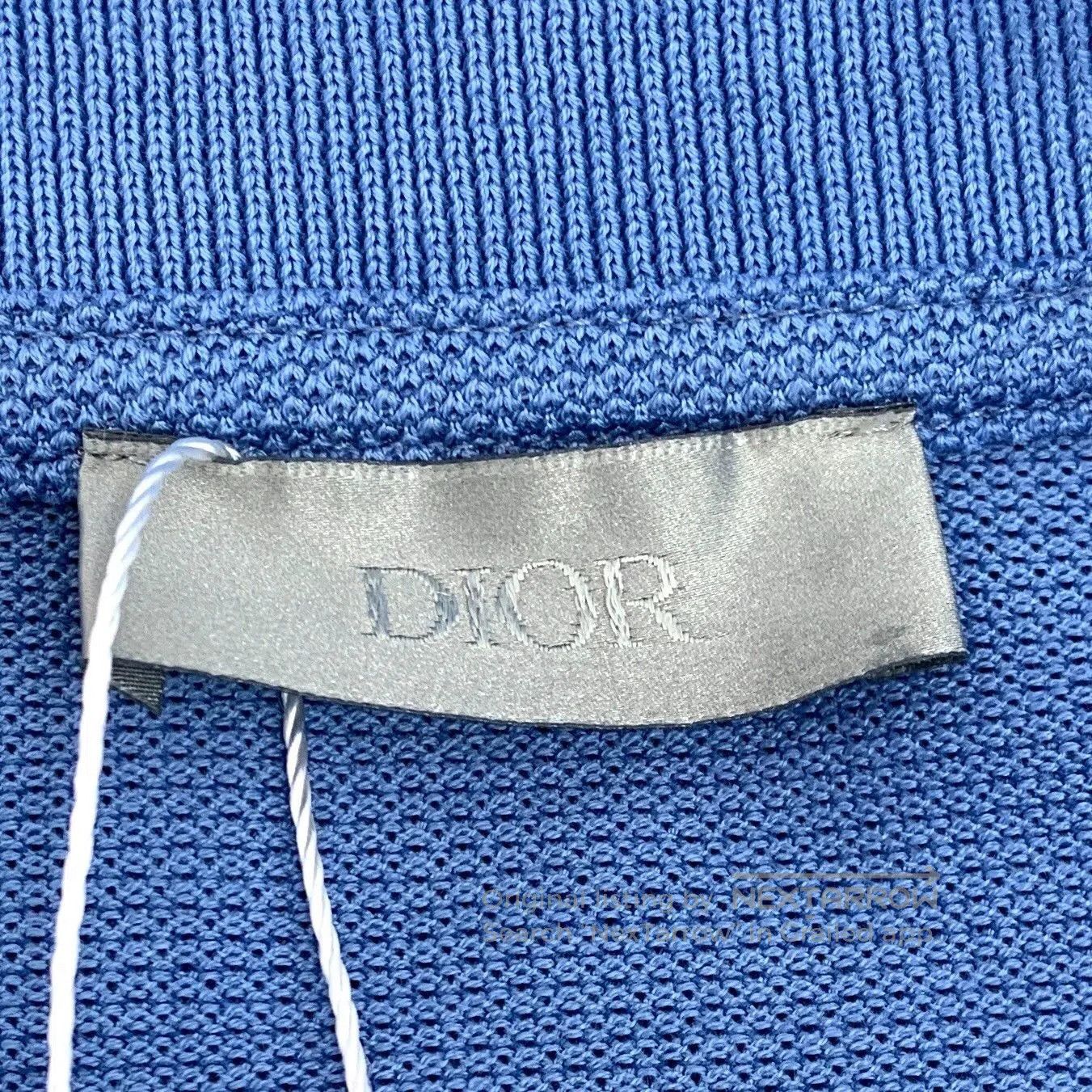 Dior Dior Blue Logo Embroidered Cotton Polo. Size US XL / EU 56 / 4 - 5 Thumbnail