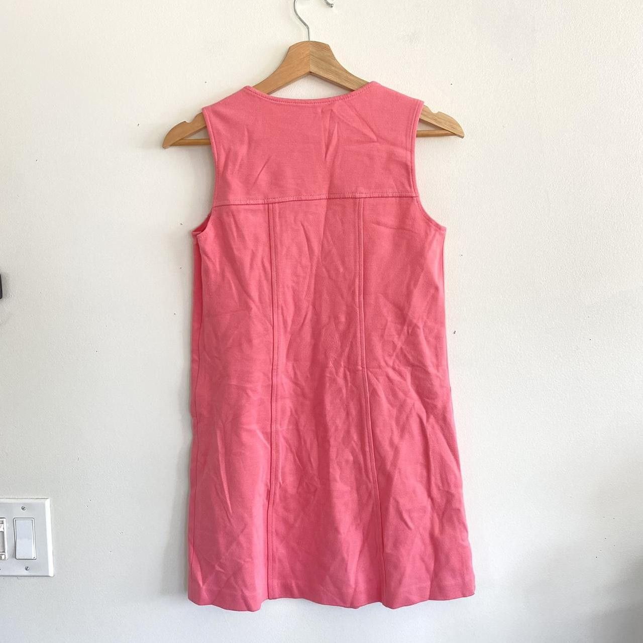 Tibi TIBI PINK PENCIL WOMENS BUTTON DRESS MINI SIZE XS Size XS / US 0-2 / IT 36-38 - 4 Thumbnail