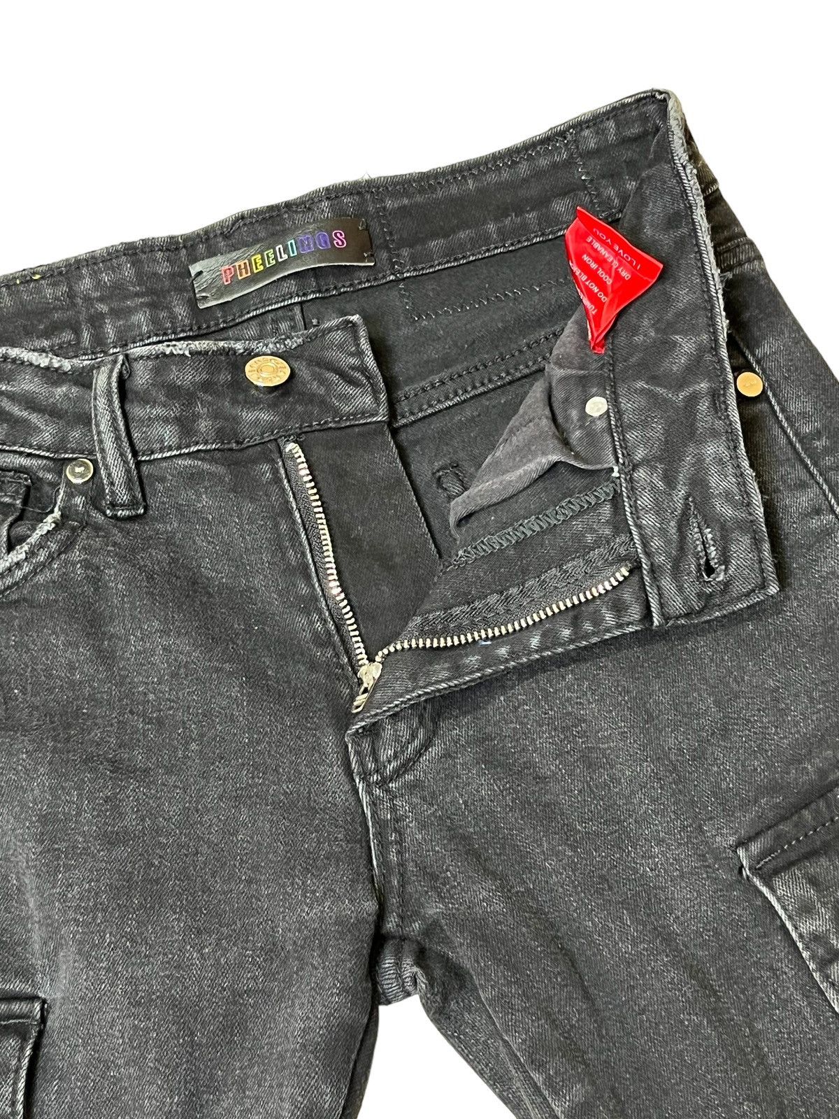 Le Grande Bleu (L.G.B.) SICK🔥PHEELINGS STACKED BONDAGE STRETCH COTTON FLARE JEANS Size US 30 / EU 46 - 12 Thumbnail