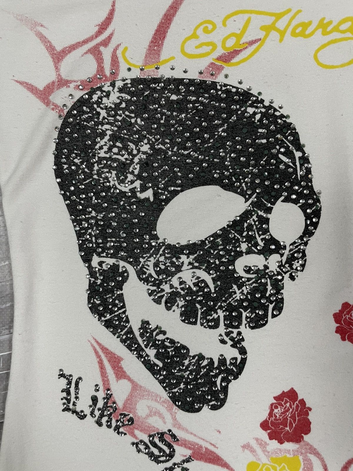 Ed Hardy ED HARDY VINTAGE Y2K TANK TOP RHINESTONES SKULL PRINT Size M / US 6-8 / IT 42-44 - 6 Thumbnail