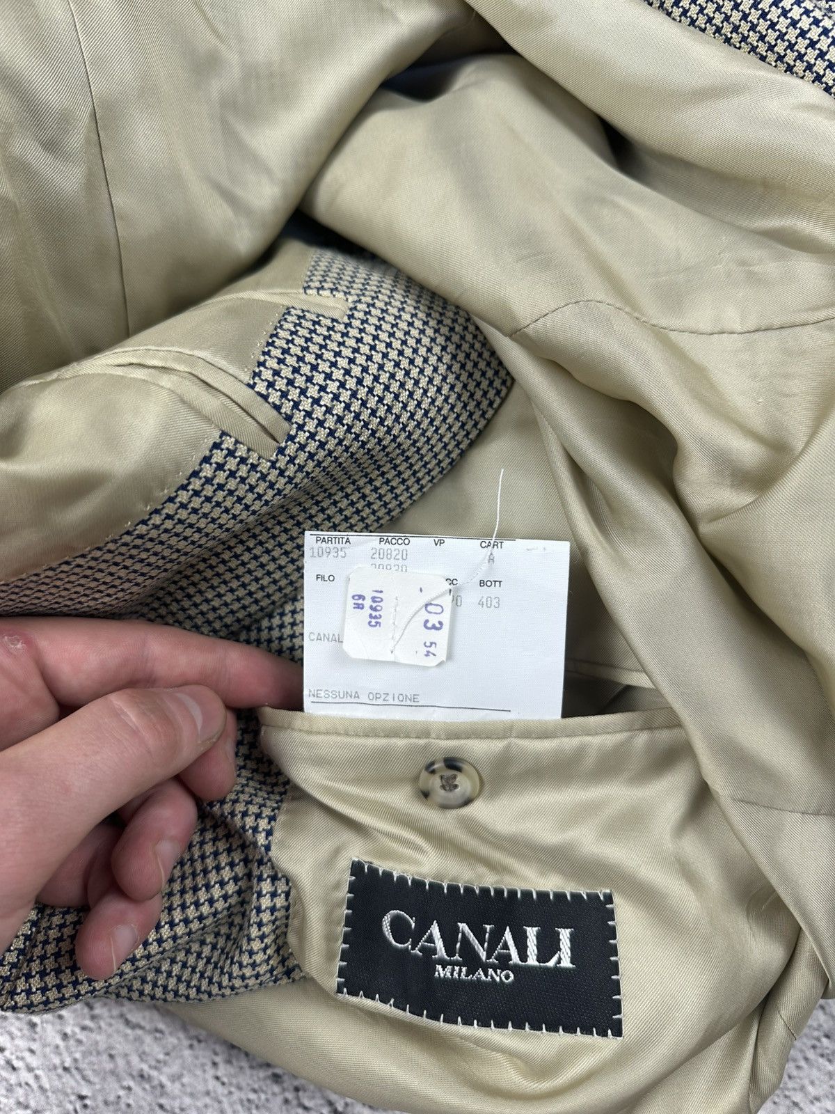 Canali × Vintage Canali Milano Vintage Check Wool-Silk Blazer Old Money Style Size 54R - 12 Thumbnail