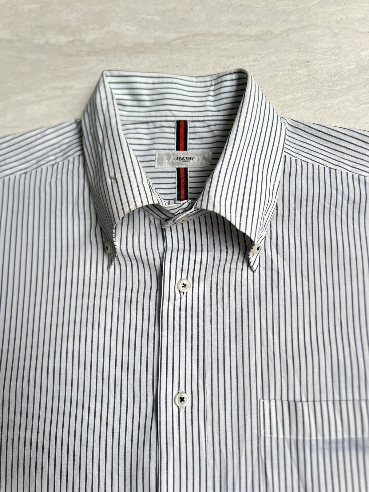 Yohji Yamamoto SACSNY Y’SACCS Yohji Yamamoto Striped Shirt Size US L / EU 52-54 / 3 - 4 Thumbnail