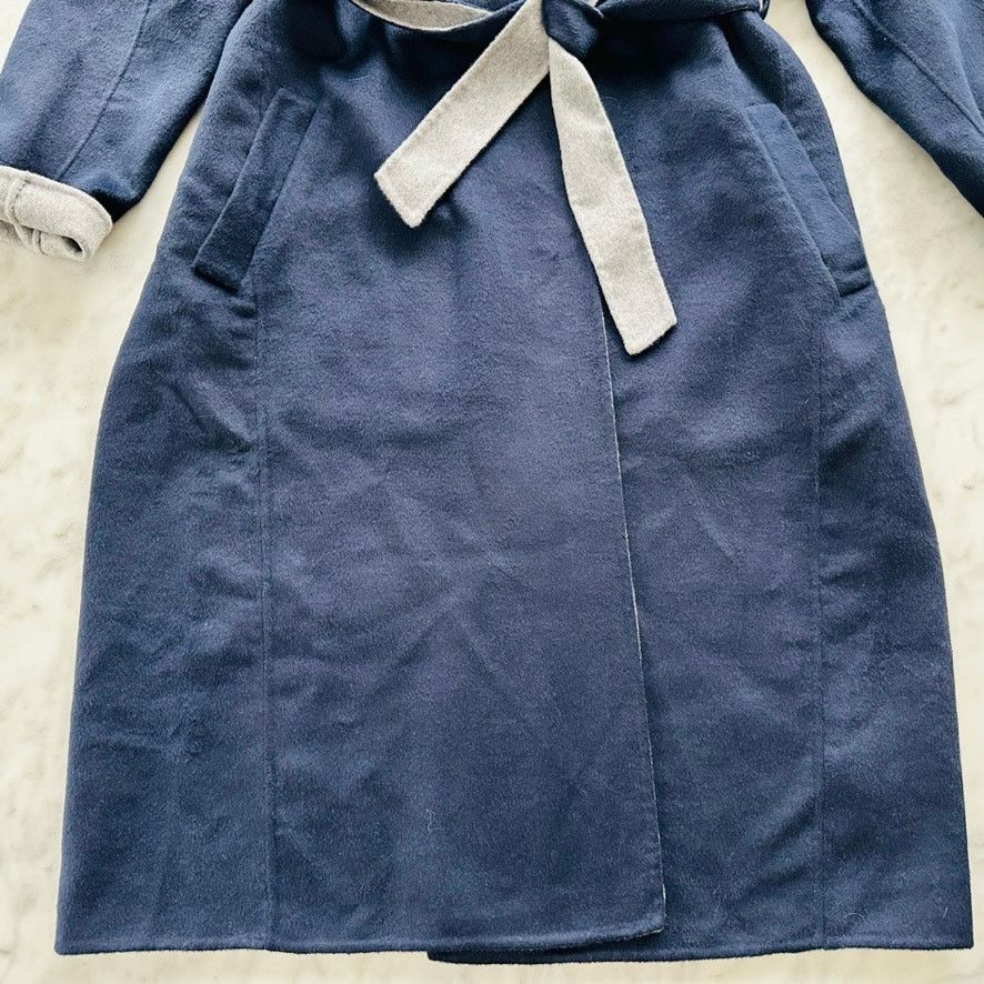 J.Crew J.Crew Harriet Trench Navy Grey Large Double Faced Wool NEW Size L / US 10 / IT 46 - 6 Thumbnail