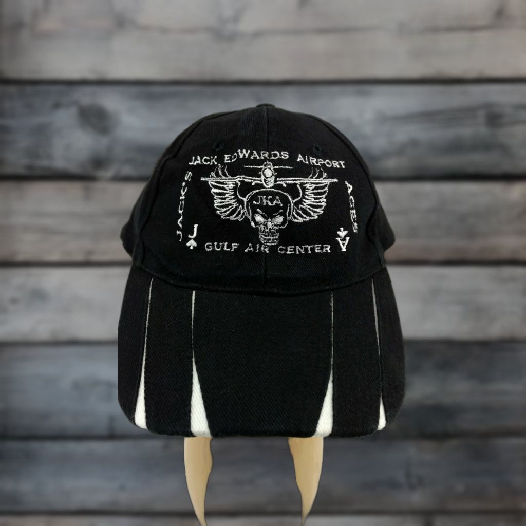 Vintage Jack Edwards Airport Gulf Air Center Black Hat Size ONE SIZE - 1 Thumbnail