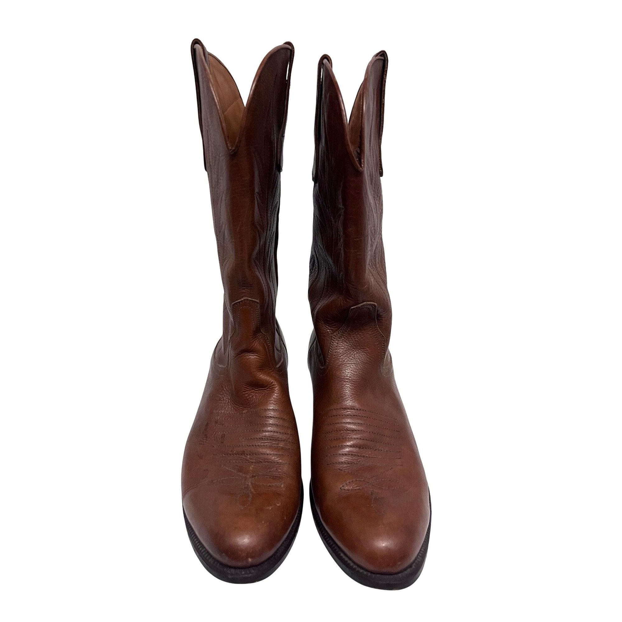 Other Arfango Mens Vintage Brown Italian Leather Western Cowboy Bo Size US 10 / EU 43 - 3 Thumbnail