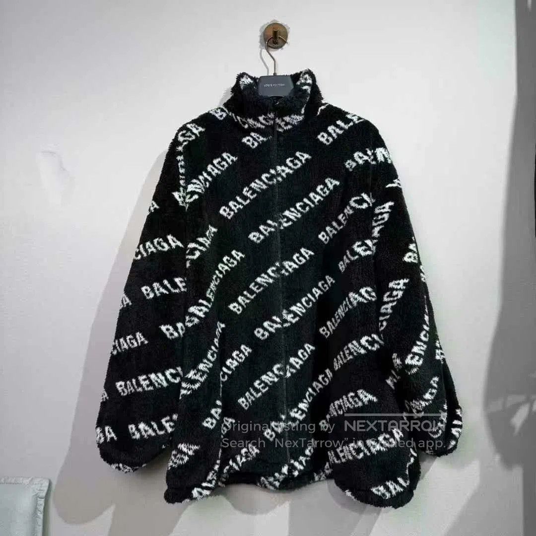 Balenciaga black and white fluffy teddy coat. Size S / US 4 / IT 40 - 1 Thumbnail