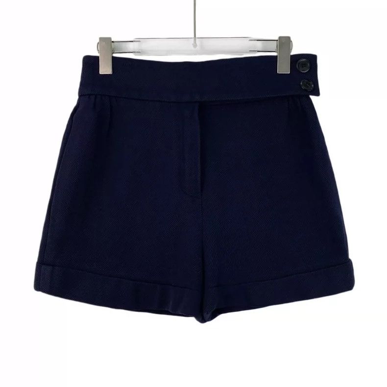 Louis Vuitton Louis Vuitton Dark Blue Side Button Casual Shorts Size 39" - 1 Thumbnail