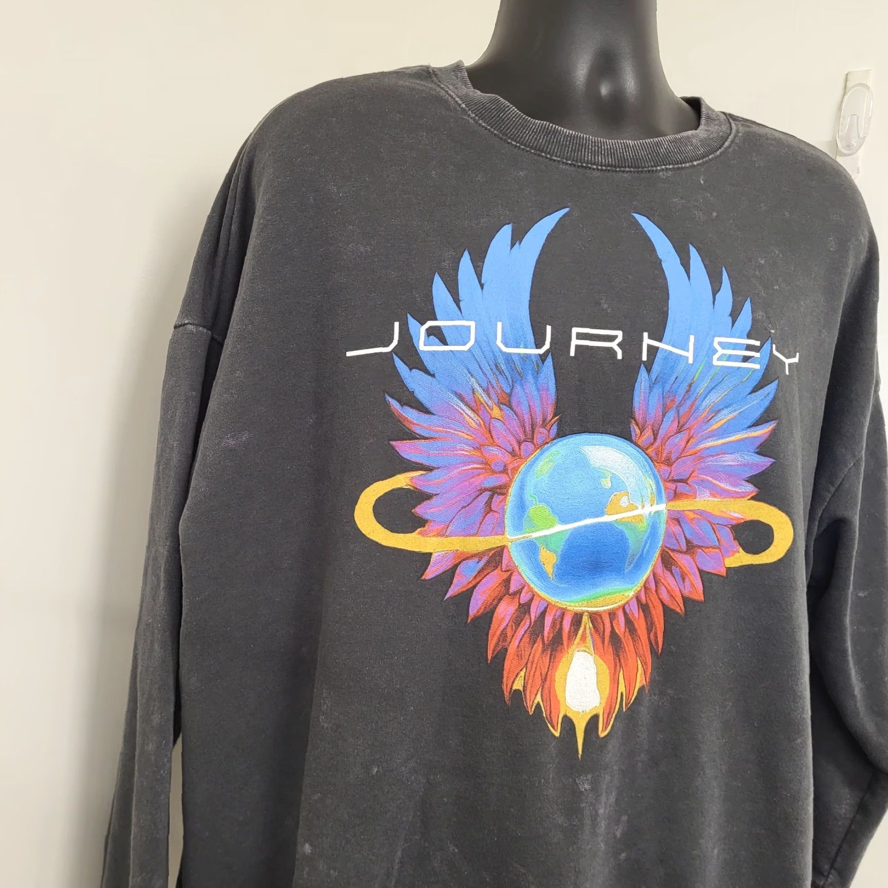 Vintage VINTAGE Journey Sweatshirt Band Graphic Black 2XL Adult Unisex Crew Neck Long Sleeve Music Tour Tee Size US XXL / EU 58 / 5 - 3 Thumbnail