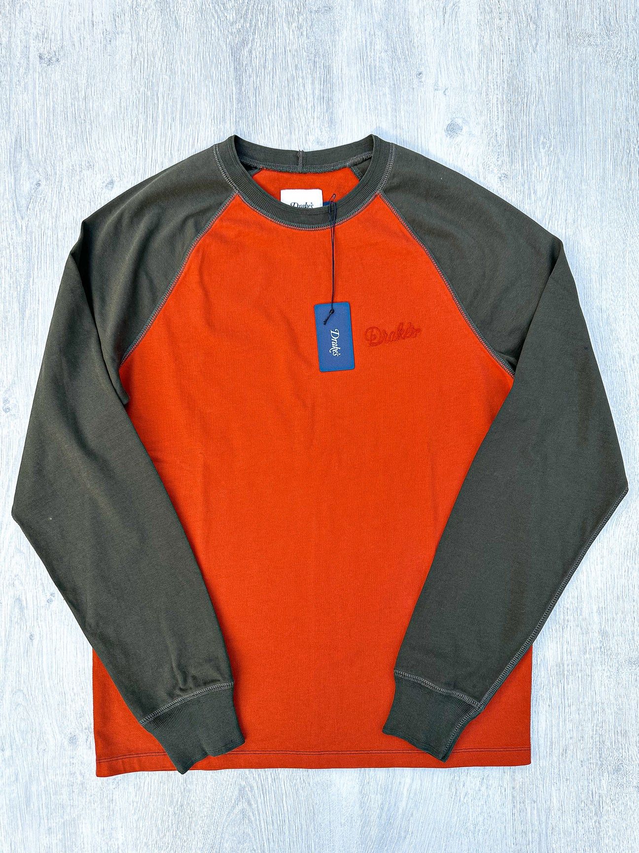 Drake's Drake's Rust & Green Long Sleeve Hiking Tee Size US S / EU 44-46 / 1 - 1 Thumbnail