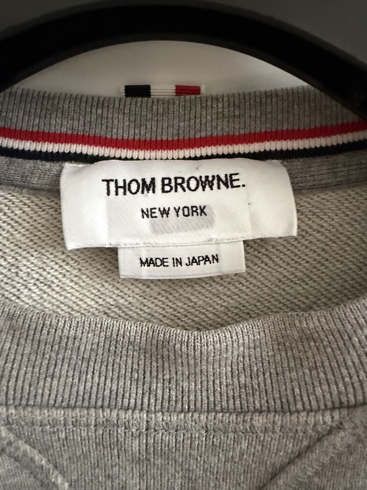 Thom Browne Thom Browne Gray Crewneck Sweatshirt 4-Bar Stripe Size 3 Size US M / EU 48-50 / 2 - 5 Thumbnail