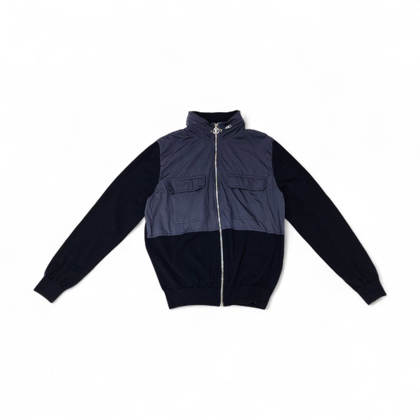 Louis Vuitton LV Full-Zip Hooded Jacket Navy Blue XL - Preowned Size US XL / EU 56 / 4 - 1 Thumbnail