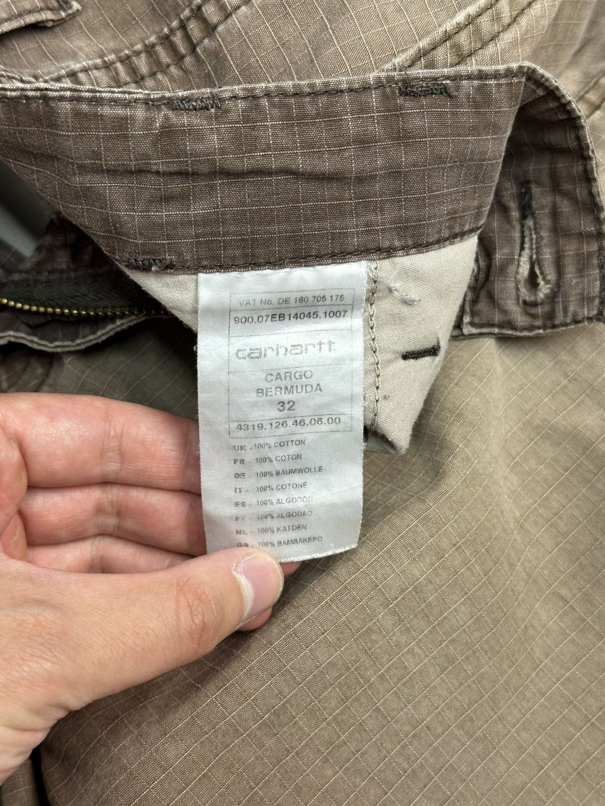 Carhartt Vintage Carhartt Cargo Shorts Brown Distressed Y2K Faded Size US 32 / EU 48 - 9 Thumbnail