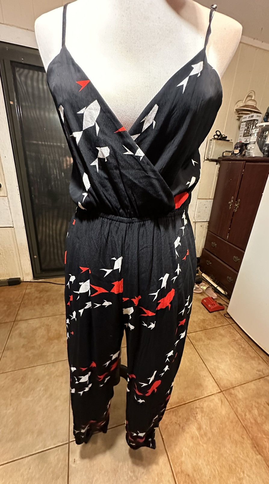 Other Ava Sky One Piece Romper Hawaiian Print Black/Red Women's S Size S / US 4 / IT 40 - 1 Thumbnail