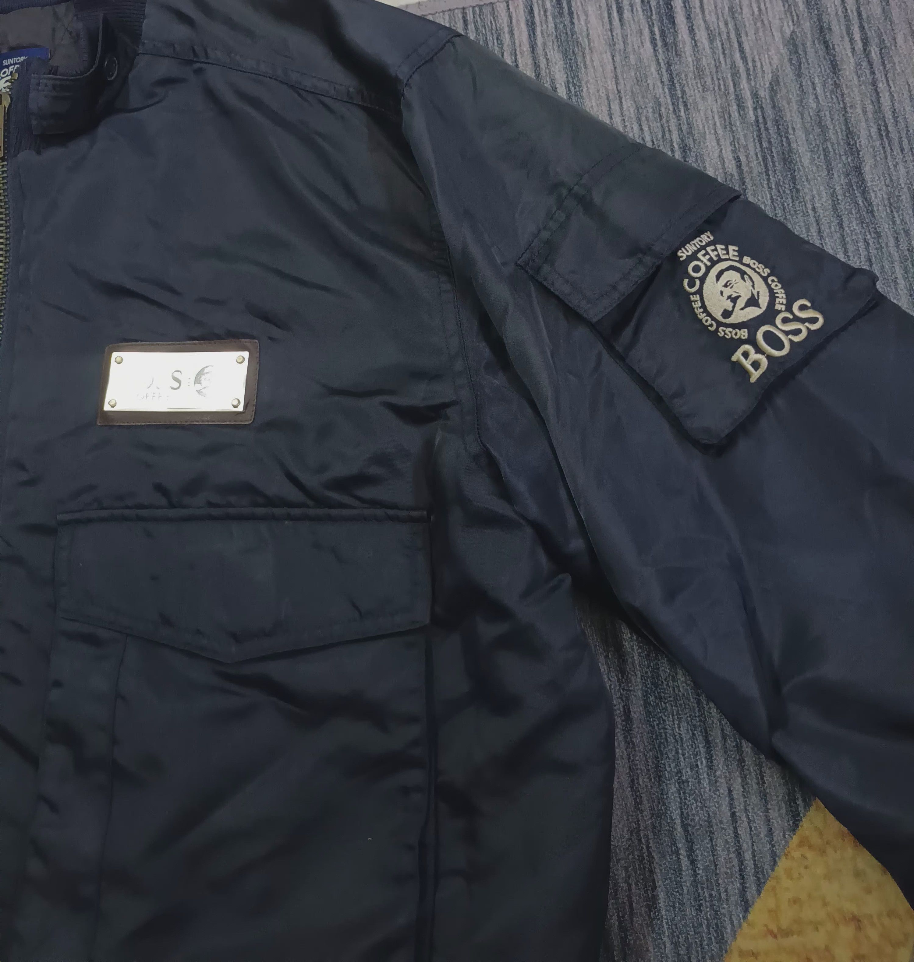 Japanese Brand 🔥 SUNTORY COFFEE BOSS BOMBER JACKET 🔥 Size US XXL / EU 58 / 5 - 9 Thumbnail