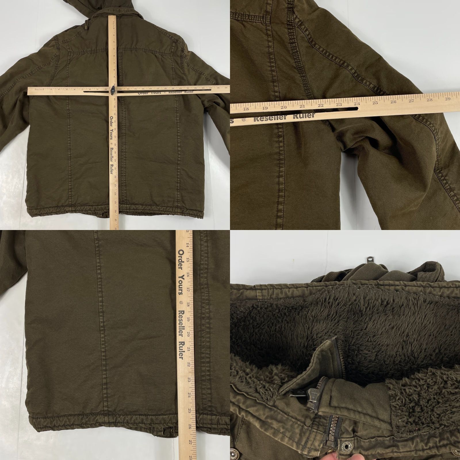 Vintage Columbia Jacket Mens Large Brown Field Cargo Military Hooded Sherpa Lined Canvas Size US L / EU 52-54 / 3 - 9 Thumbnail
