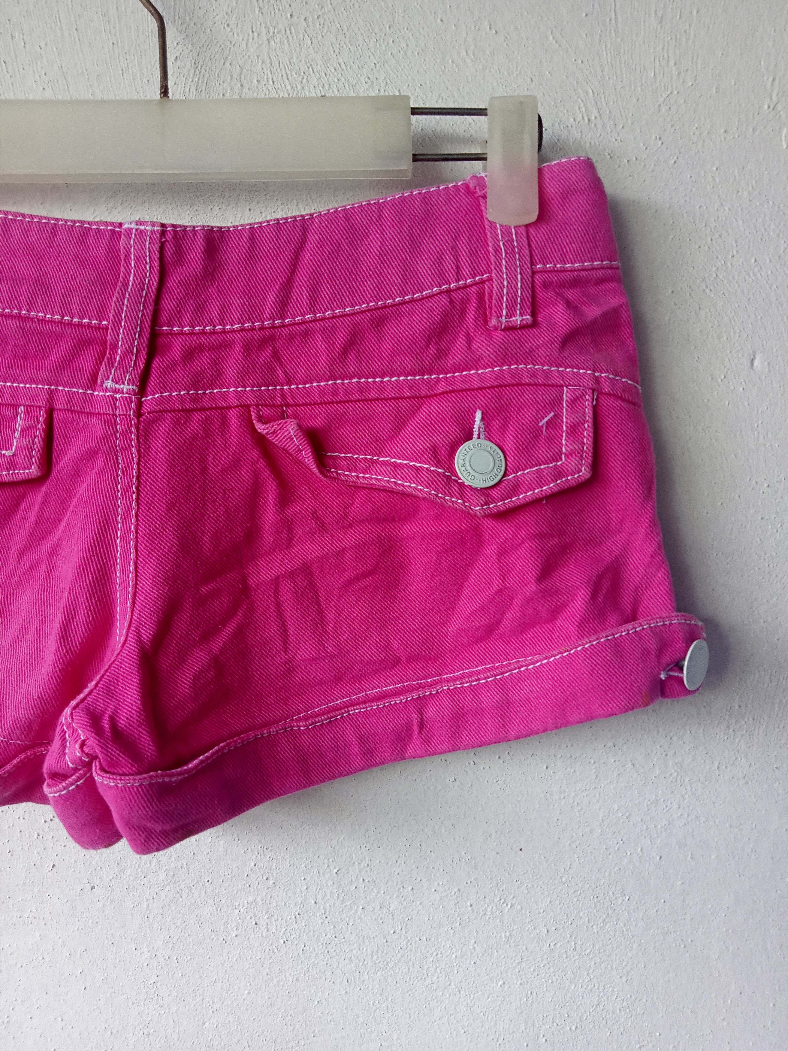 Japanese Brand × Seditionaries Japanese Brand Side Zipper Pink Short Denim size 27" Size 27" / US 4 / IT 40 - 5 Thumbnail