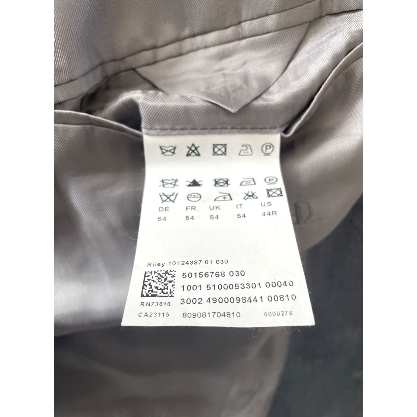 Hugo Boss HUGO BOSS Blazer Sport Coat Mens 44R Birdseye Two-Button Jacket Gray Silk/Cashmere/Linen Casual Formal Business Size 44R - 4 Thumbnail