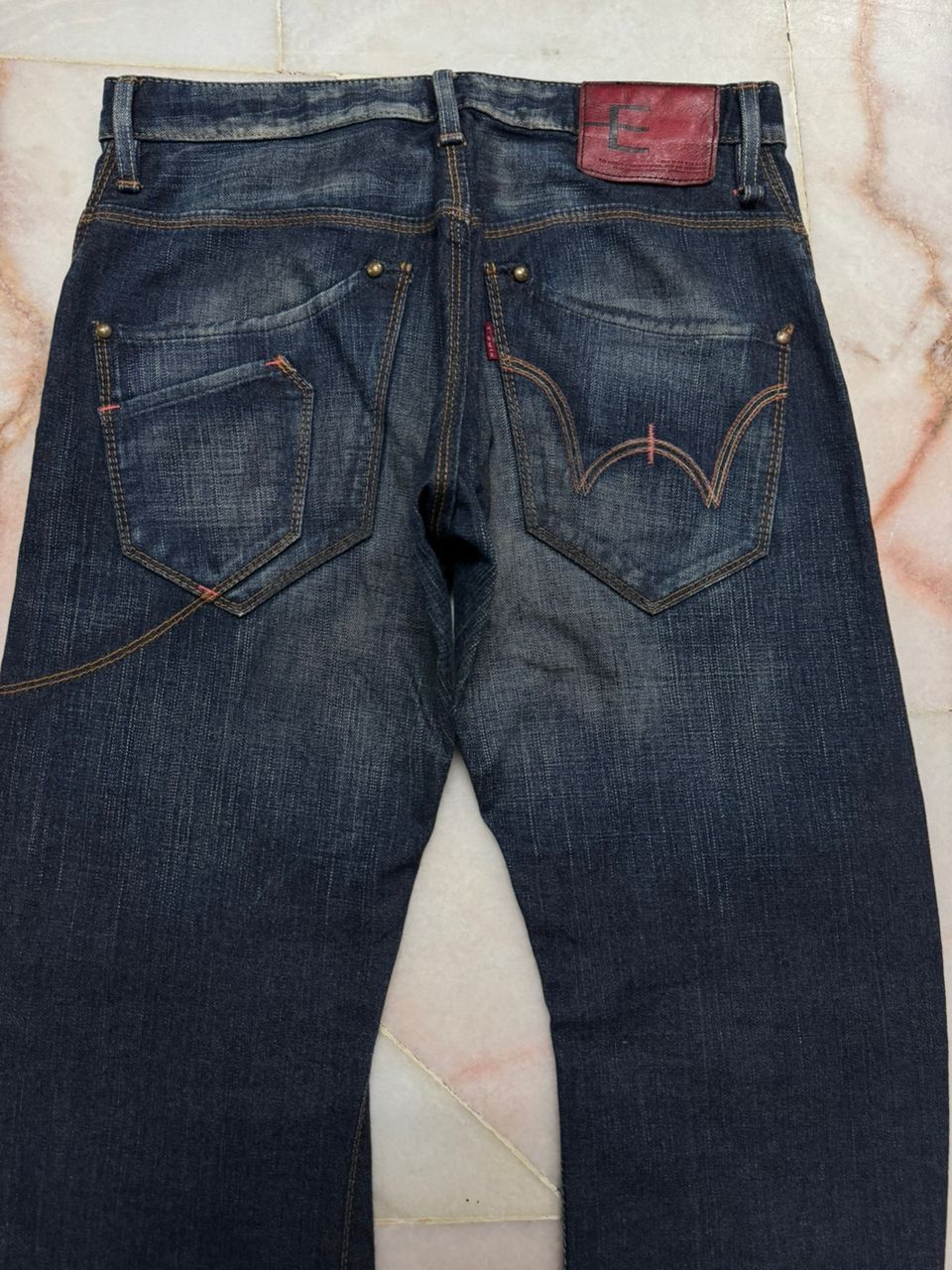Edwin 💥VINTAGE Y2K E-FUNCTION EDWIN WHISKER MUDWASH DARK JEANS Size US 32 / EU 48 - 14 Thumbnail