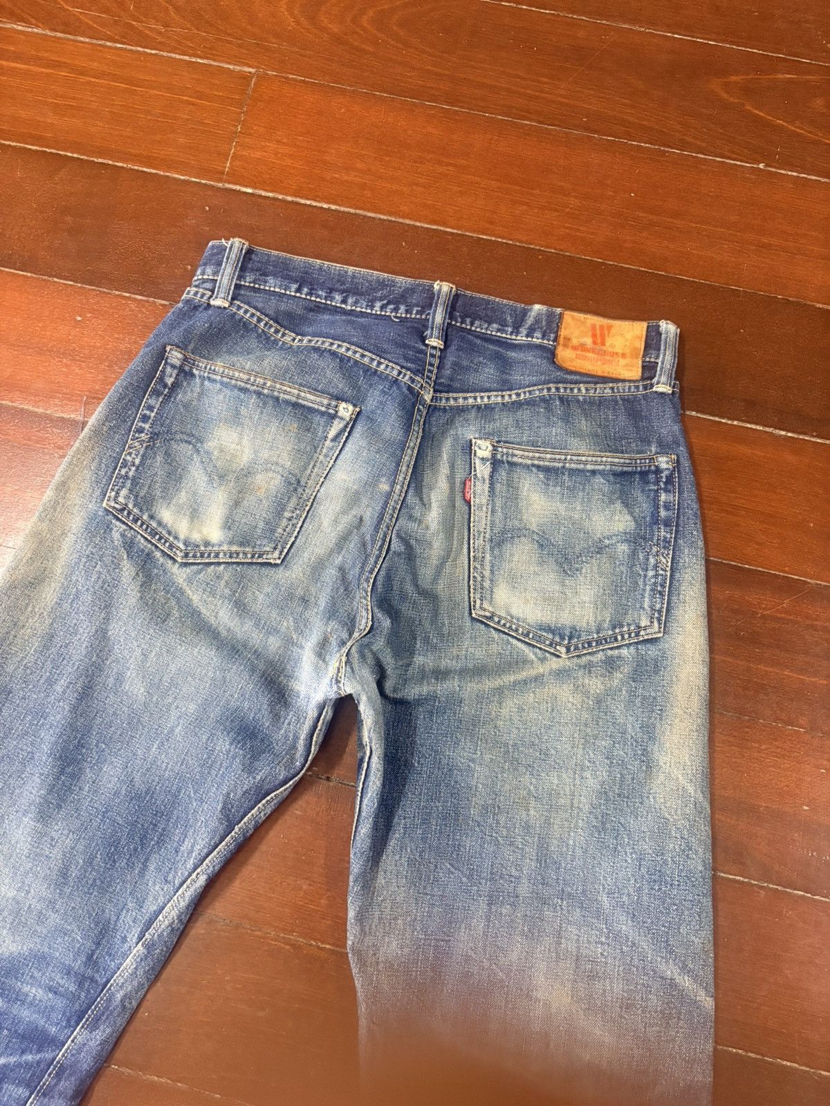 Warehouse & Co. vintage Warehouse 1001 indigo distressed rework selvedge Size US 34 / EU 50 - 14 Thumbnail