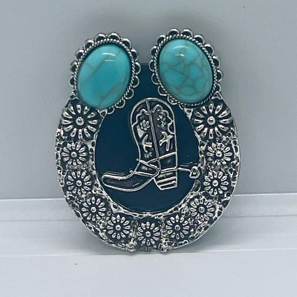 Other Western Turquoise Adjustable Phone Grip Boot Daisy Holder Size ONE SIZE - 1 Thumbnail