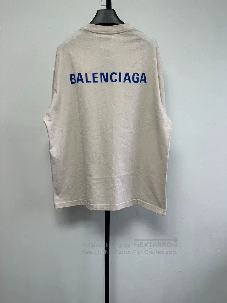 Balenciaga Balenciaga Letter Printed Round Neck Short Sleeve Size US M / EU 48-50 / 2 - 2 Thumbnail