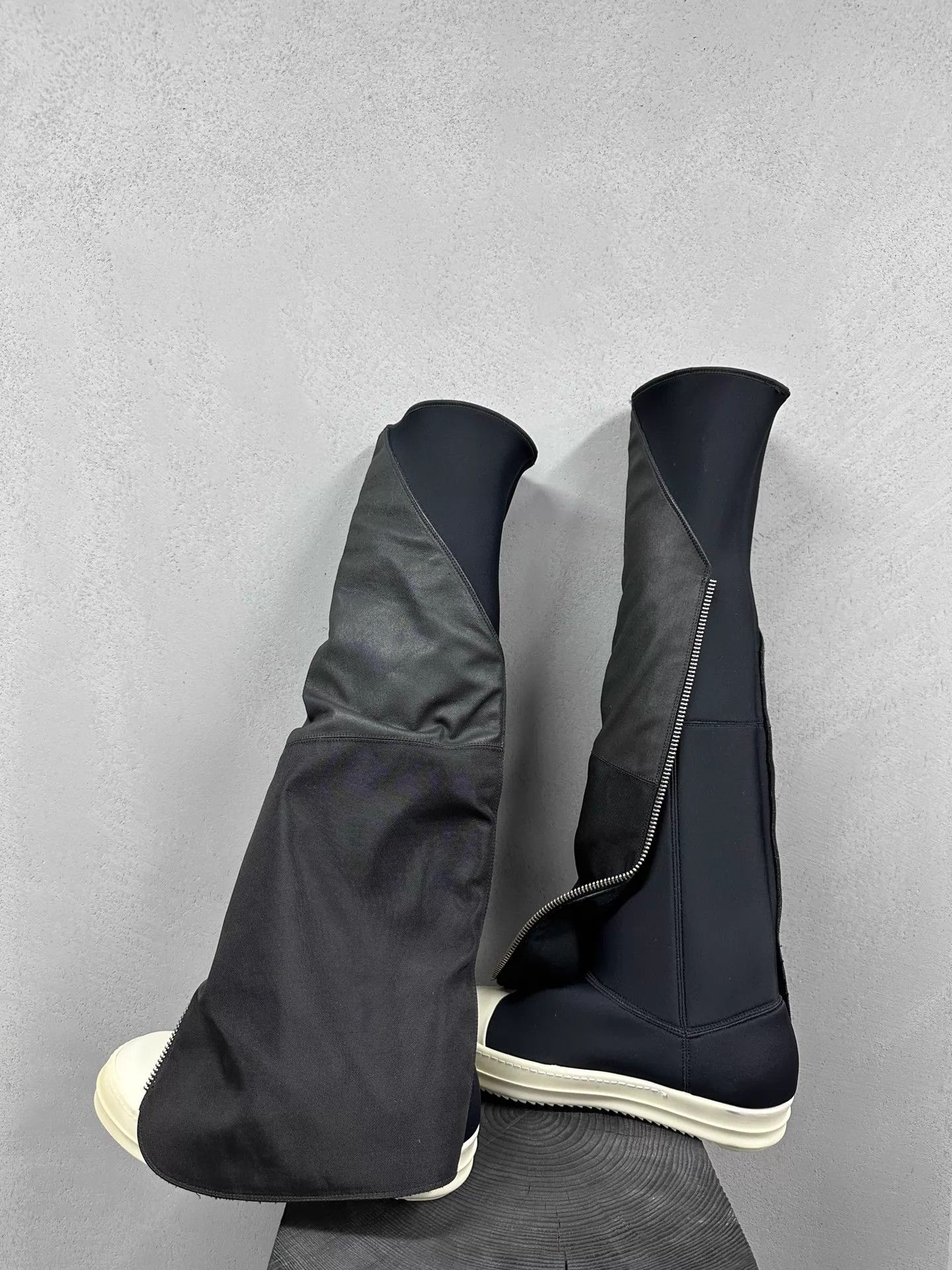Rick Owens Rick Owens Drkshdw Waxed Fetish Draped Boots 41.5 (Non-23ss) Size US 8.5 / EU 41-42 - 3 Thumbnail