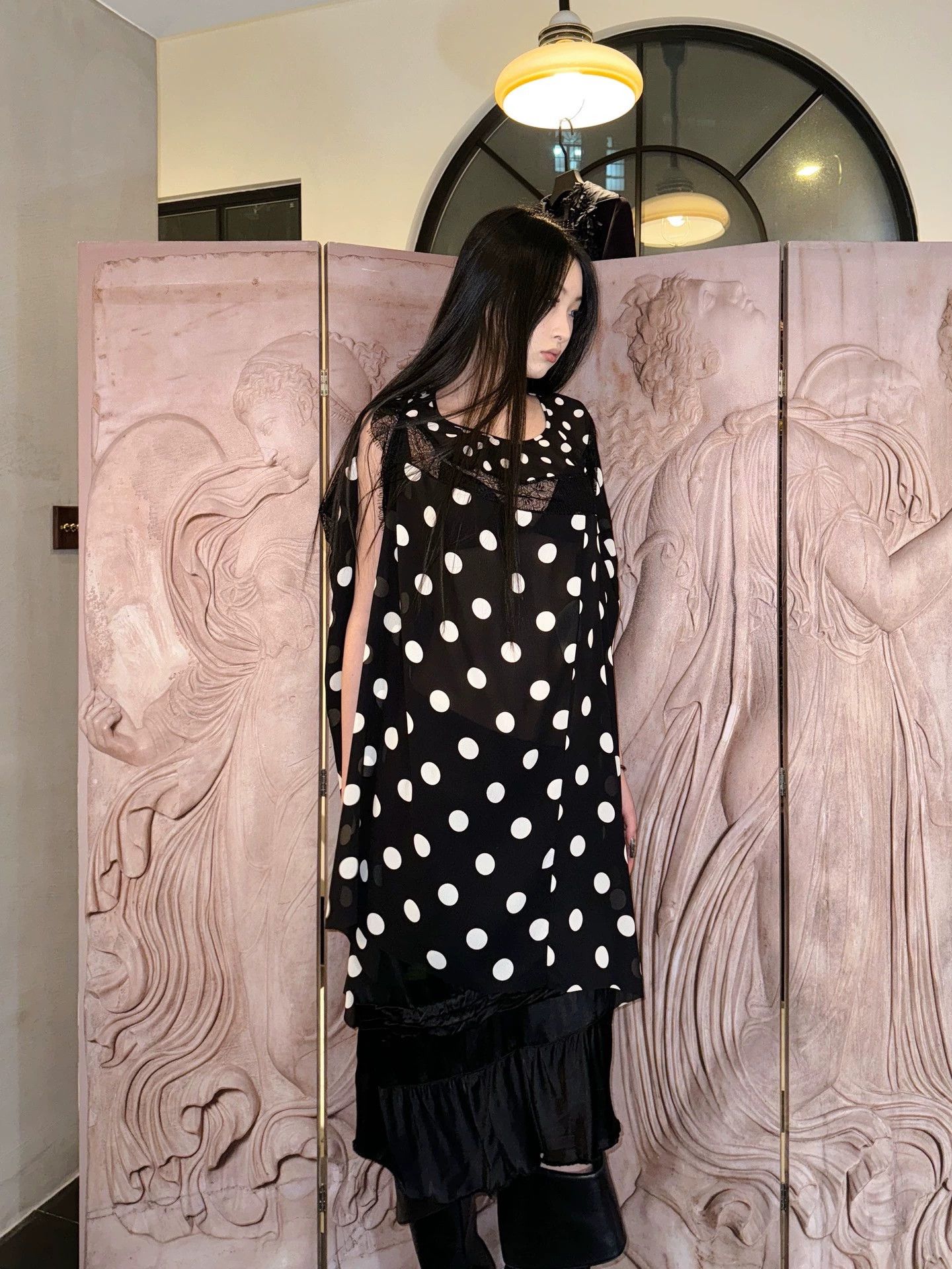 Junya Watanabe J.W. AD2010 Polka Dot Sheer Lace Irregular Dress S Size S / US 4 / IT 40 - 7 Thumbnail