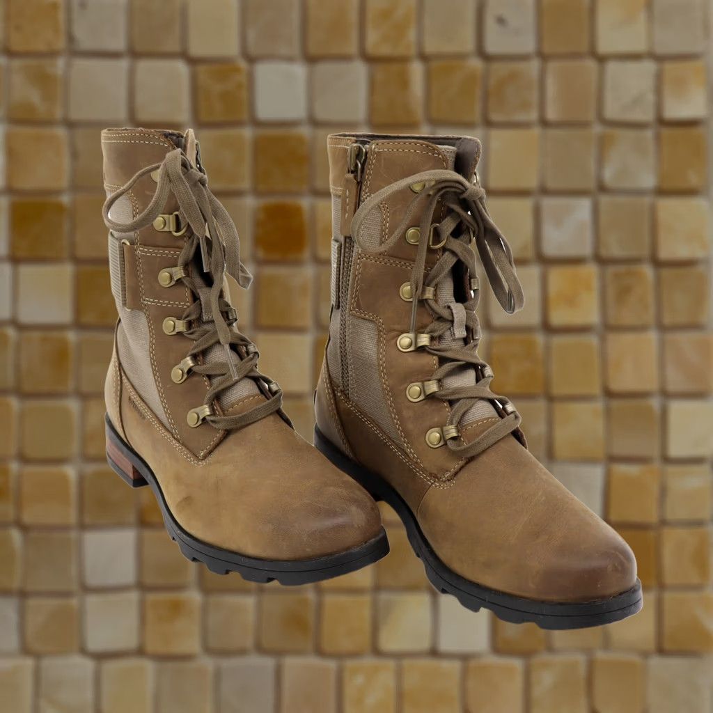 SOREL Sorel Major Carly Combat Ankle Boot - Brown - Womens Boots Size US 7 / IT 37 - 1 Thumbnail
